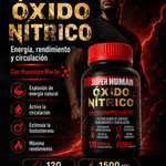 Óxido Nítrico™ – Cápsulas de Óxido Nítrico con Huanarpo para Energía, Potencia y Rendimiento , Fórmula Avanzada Natural (120 Cápsulas) – SuperHuman™